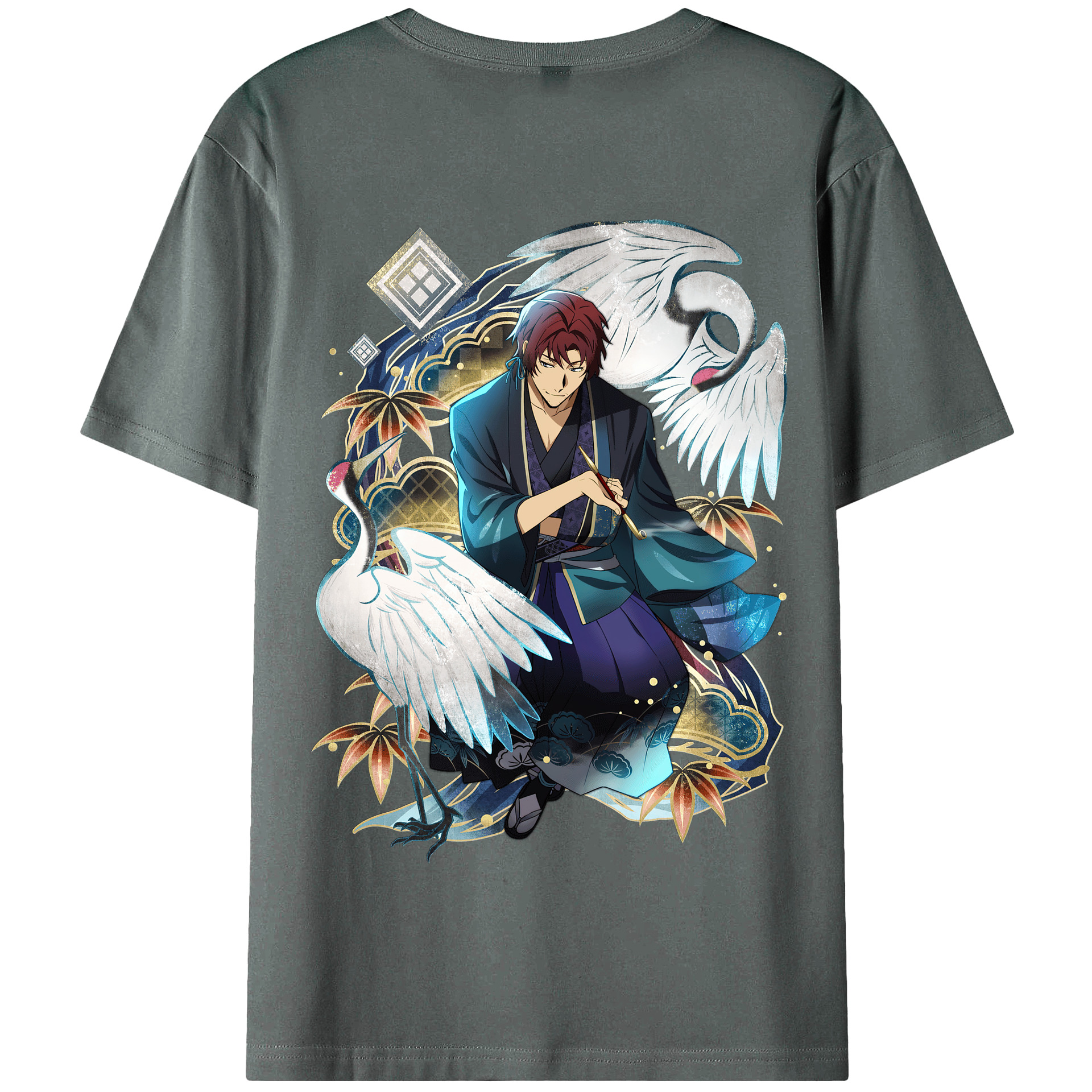 （画像用） 文豪ストレイドッグス Bungo Stray Dogs 綿100％半袖Tシャツ（背面プリント）
